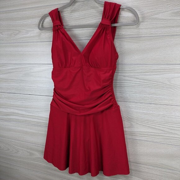 NWT one Piece Swimdress Tummy Control Swimsuit - Picture 1 of 9